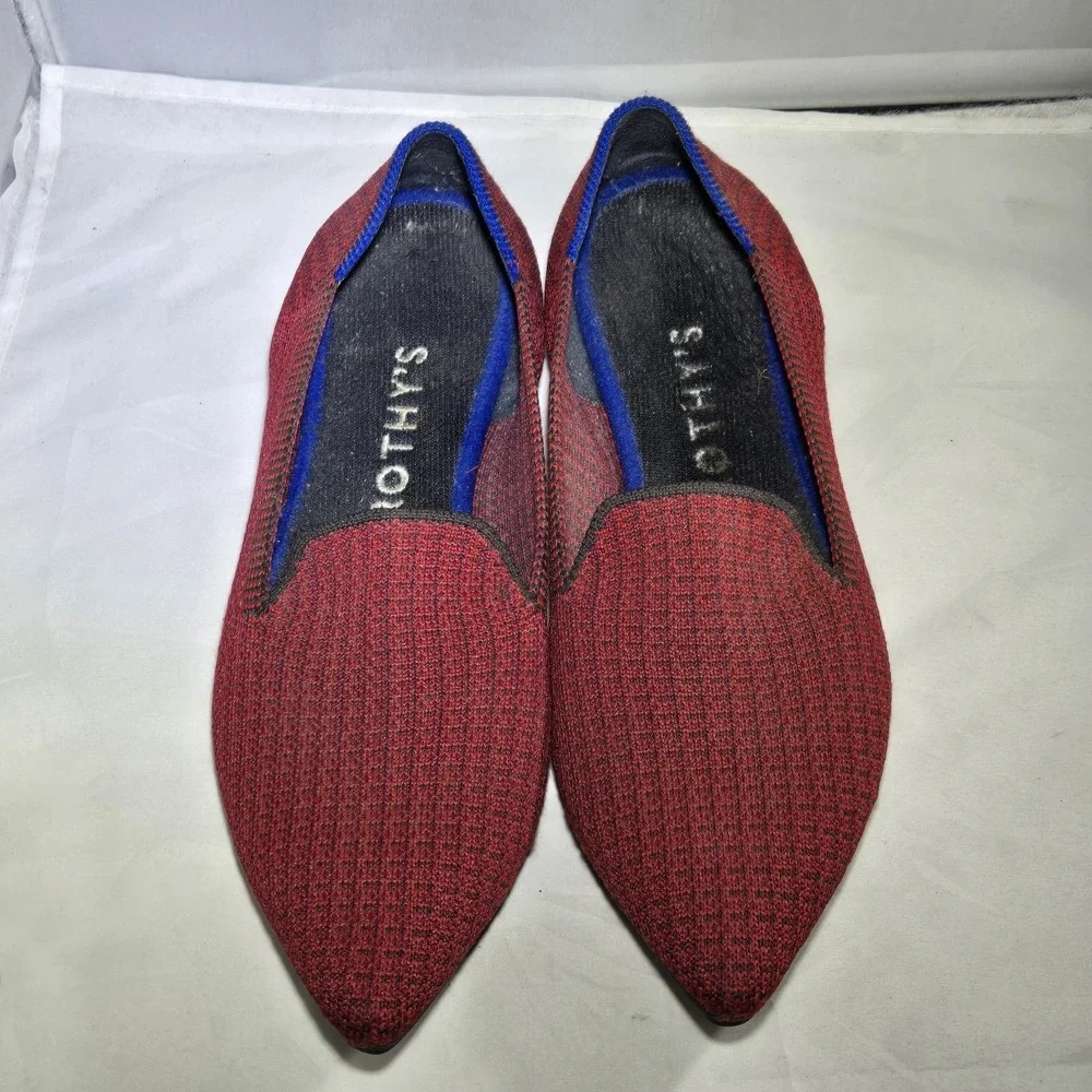 Rothy's The‎ Point Ballet Flats Womens 9 in Scarlett Tweed Rare Retired Color